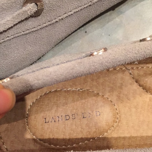 Lands End gray suede loafers (sz 7 1/2) - Picture 5 of 10